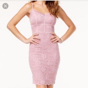 Pink bodycon midi dress